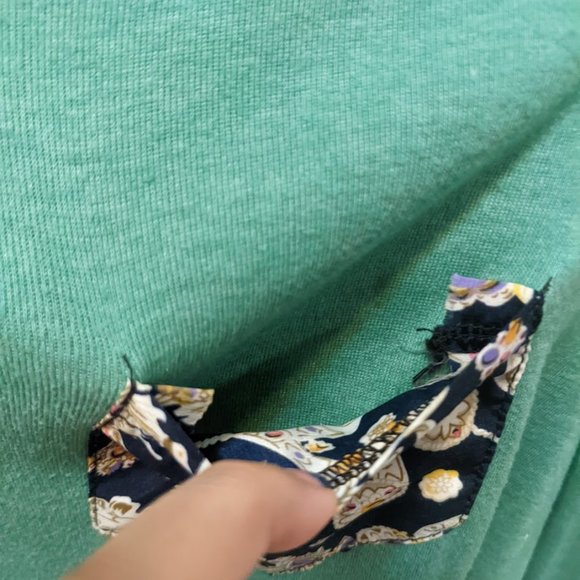 Women's Size M Mint Patterned Baggy Casual Two Layered Top - Picture 4 of 6